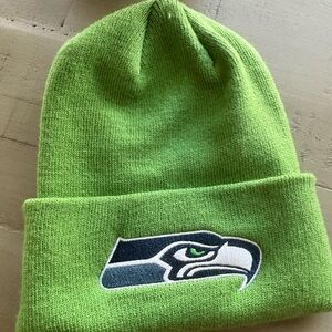 Seattle SeaHawk Reebok Lime Green Kids Beanie with Embroidered Logo